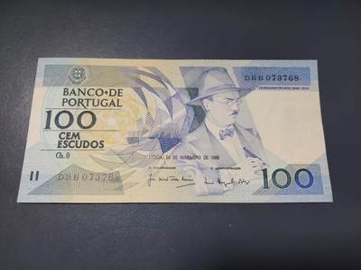 2月6号晚上8点 外国纸币自动截拍第19场 - 葡萄牙100埃斯库多 诗人佩索阿 几乎全新