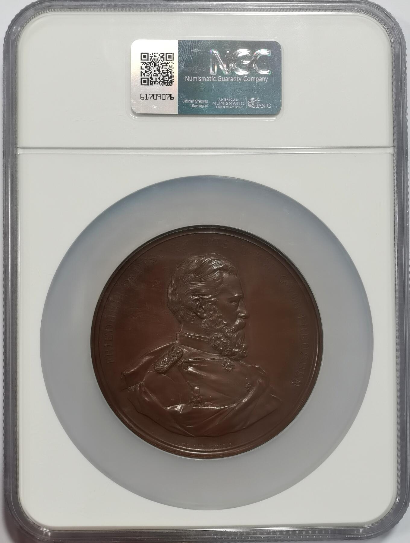 博洋堂“心向春光”2月精品大拍专场暨第160期（全场包邮） NGC MS63BN 德国1888年德皇弗里德里希三世立威廉二世为王储铜章，70mm