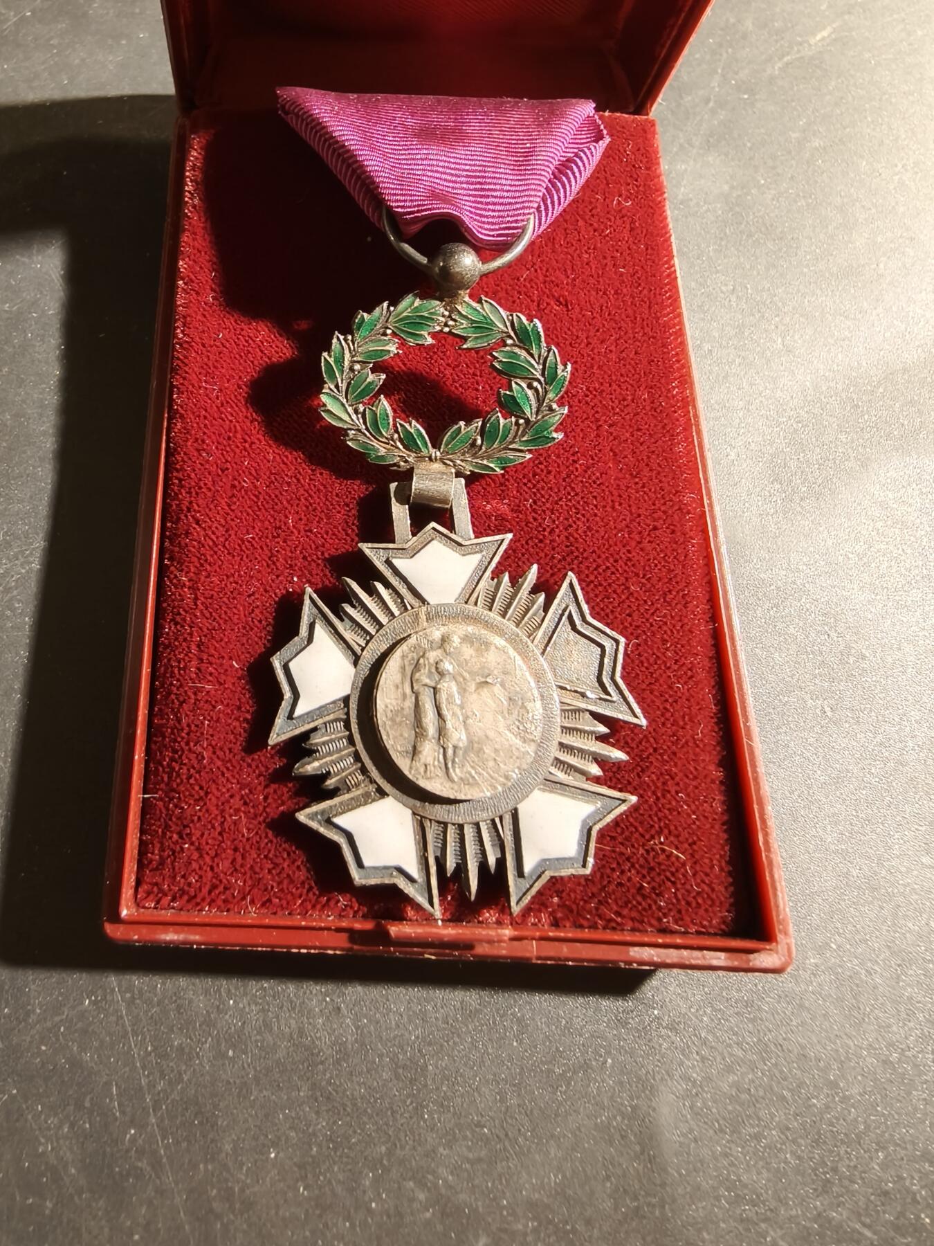 老王徽章第180期 法国骑士级公共利益学院勋章    原盒    带厂标