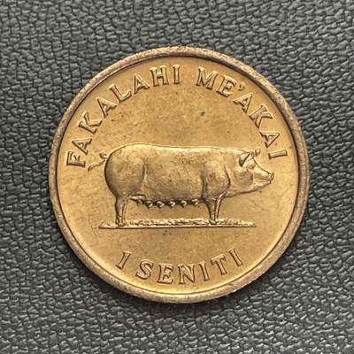 回流0207 - 汤加1975年1分铜币 母猪/玉米