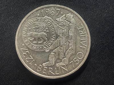 邮泉阁限时拍卖第四十一场（硬币在国外。请付邮费6元。） - 德国1987年10马克纪念银币J版