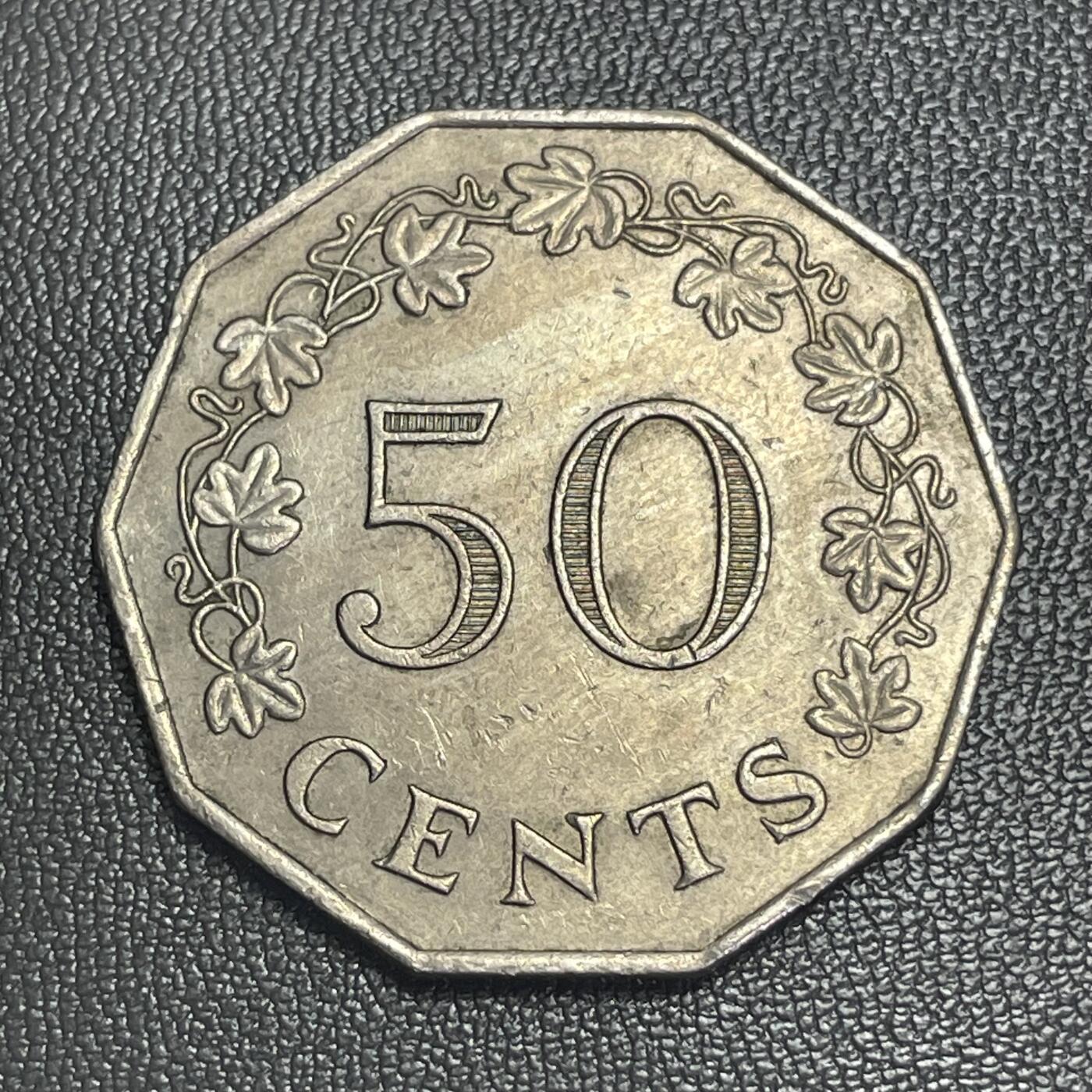 回流0207 马耳他1972年十边形硬币 三女神