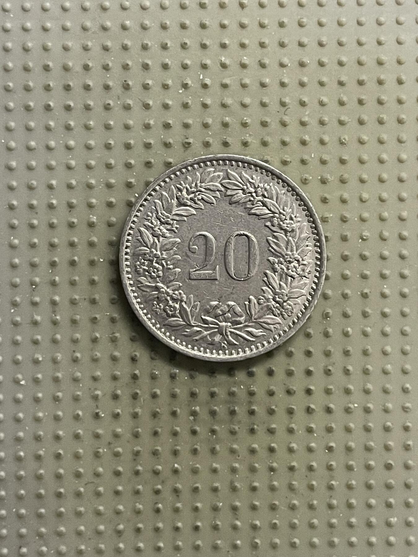 2026年第22场各国散币拍卖（总第172场） 瑞士1955年20生丁