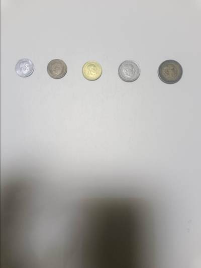 【20260206】非全新纸币和硬币第332场 - 西班牙5枚硬币小全套