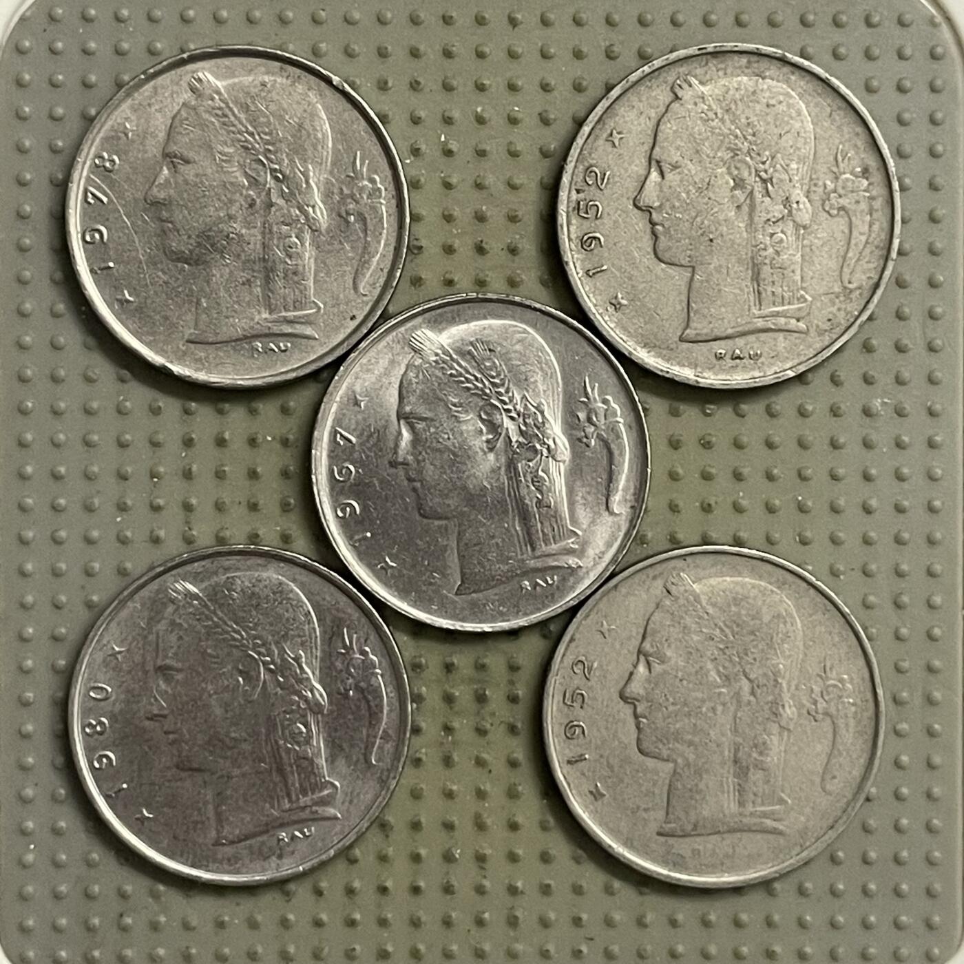 2026年第22场各国散币拍卖（总第172场） 比利时1法郎5枚