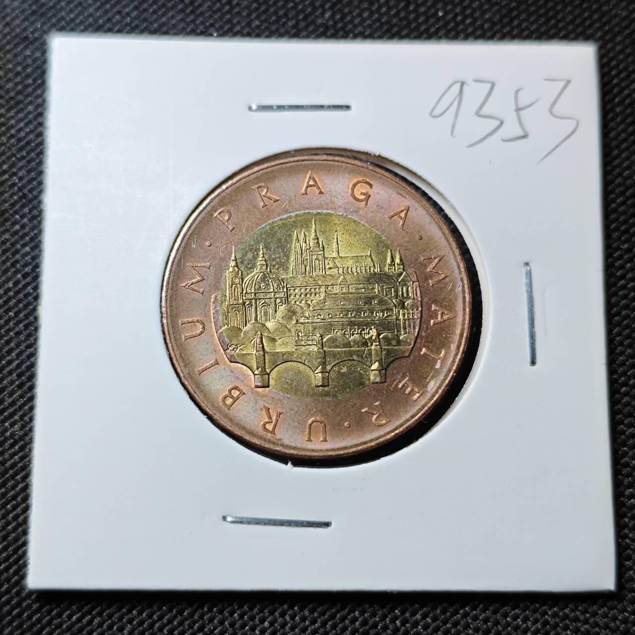 KK钱币收藏小铺  第393期  2月预留时间 周末发货  捷克50克朗双色币 好品