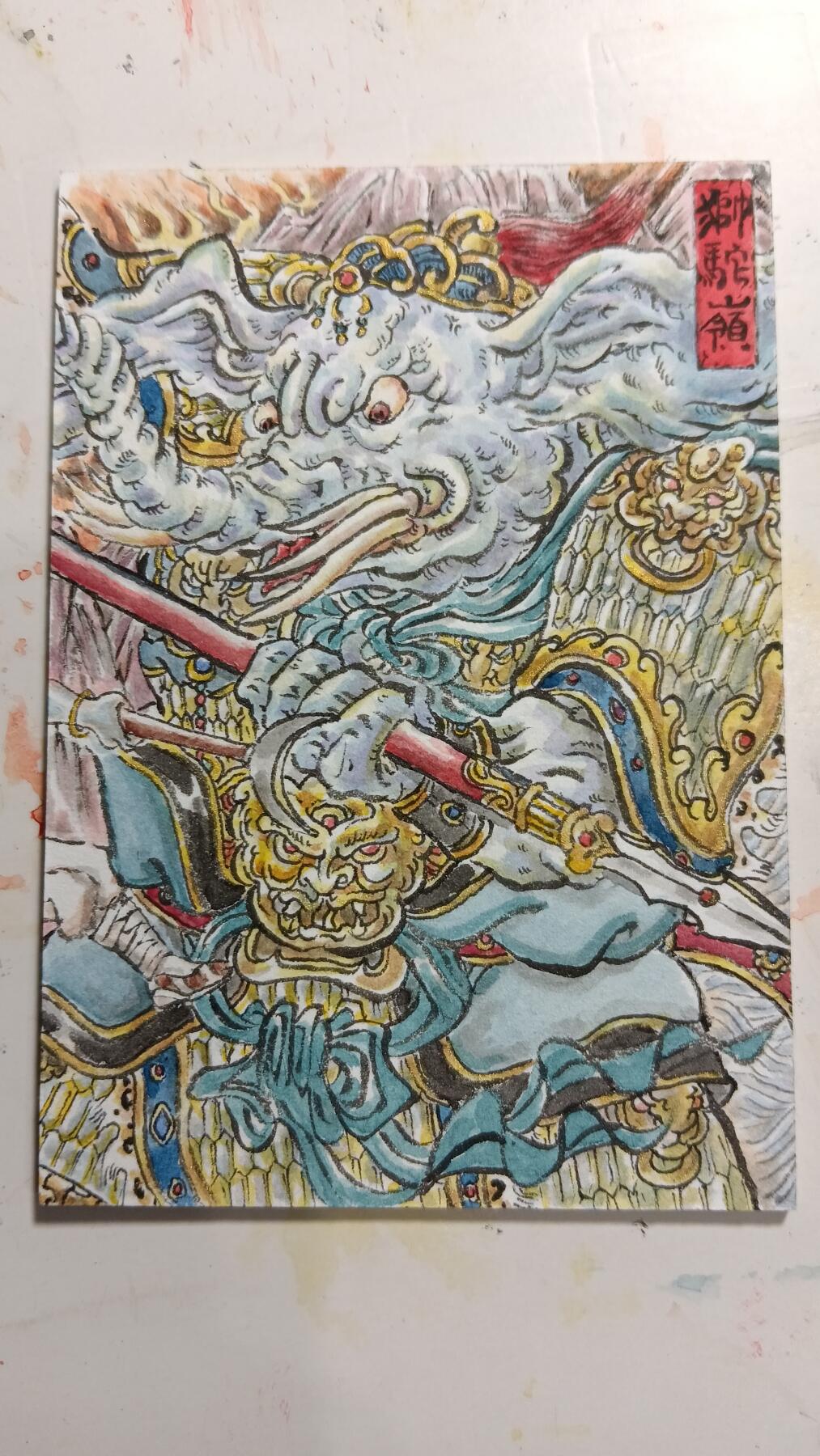 天玑星卡拍第169期《2.5周四截拍》持续收拍收评中 满赠卡需备注 【手绘卡】张先军 狮驼岭三妖 手绘卡