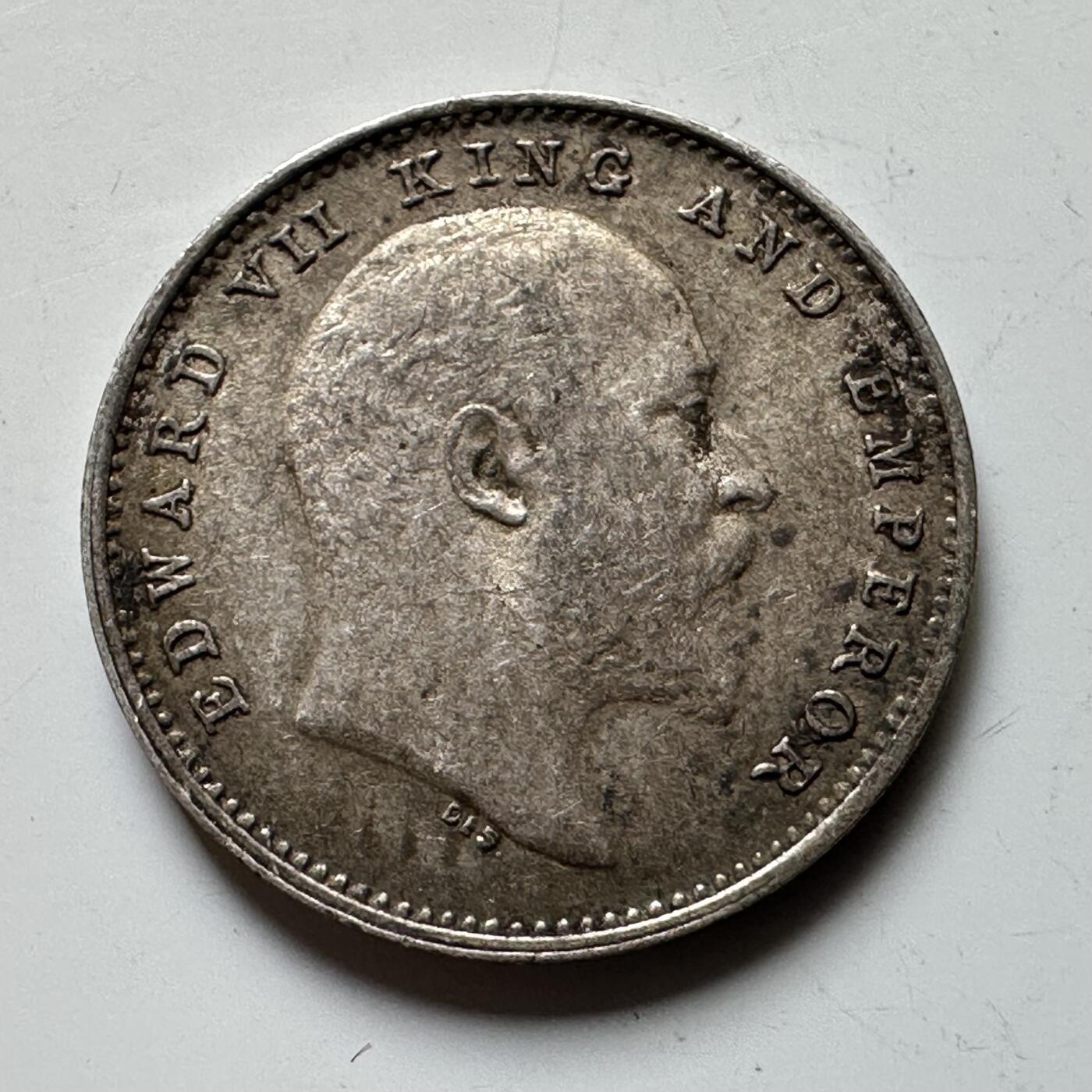 🌹外币初藏🌹🐯2026年第16场 快递将在12号停运 年前需发货的抓紧 ，年后正月十五恢复发货 英属印度1903年2安娜银币 好品 须发可辨