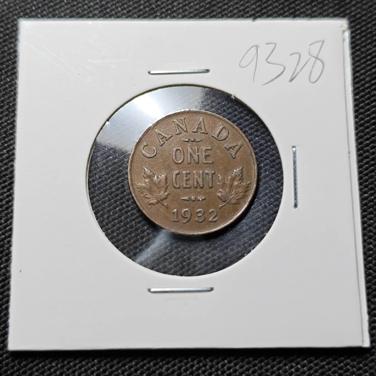 KK钱币收藏小铺  第393期  2月预留时间 周末发货  1932加拿大1分铜币