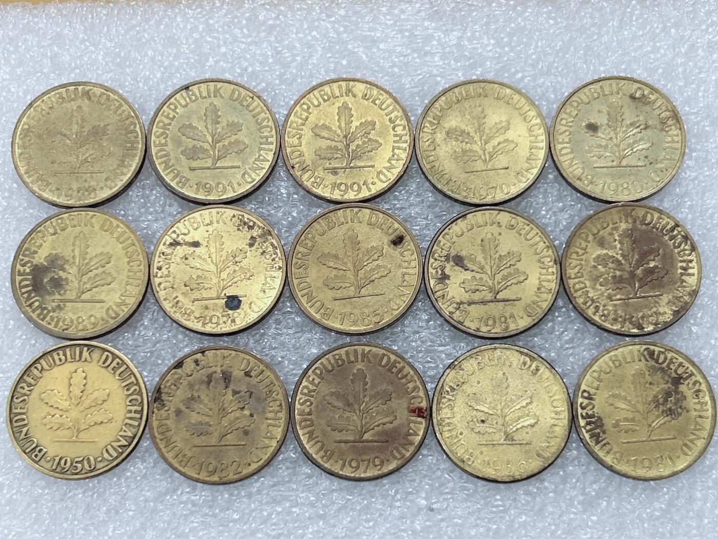 第一海外回流一元起拍收藏 散集专场  第299期 德国10芬尼硬币 15枚