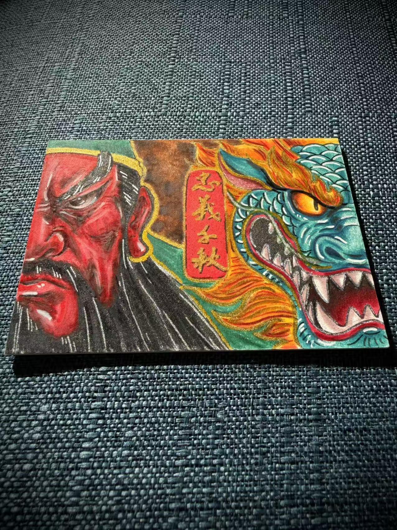 天玑星卡拍第169期《2.5周四截拍》持续收拍收评中 满赠卡需备注 【手绘卡】居子 忠义千秋 关羽 青龙 手绘卡