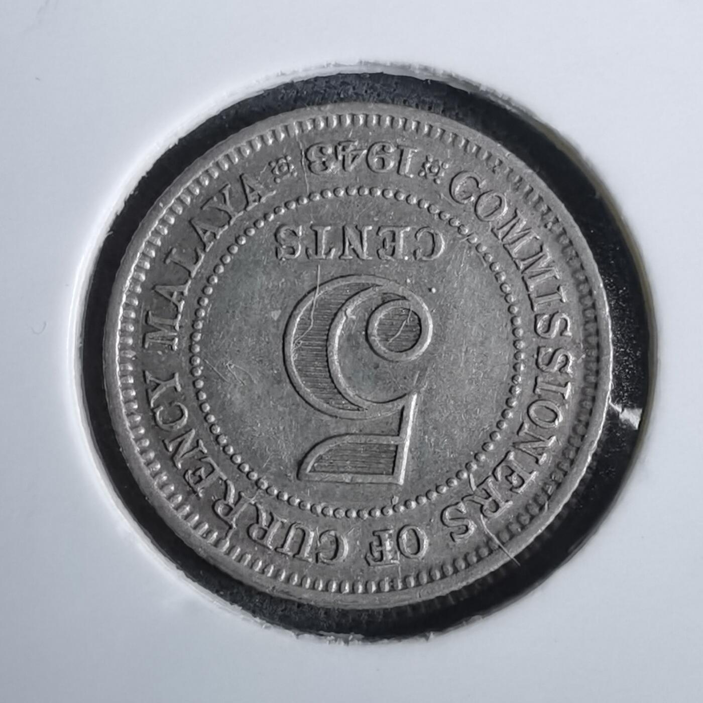 沼泽如烟--第985场 英属马来亚1943年五分银币