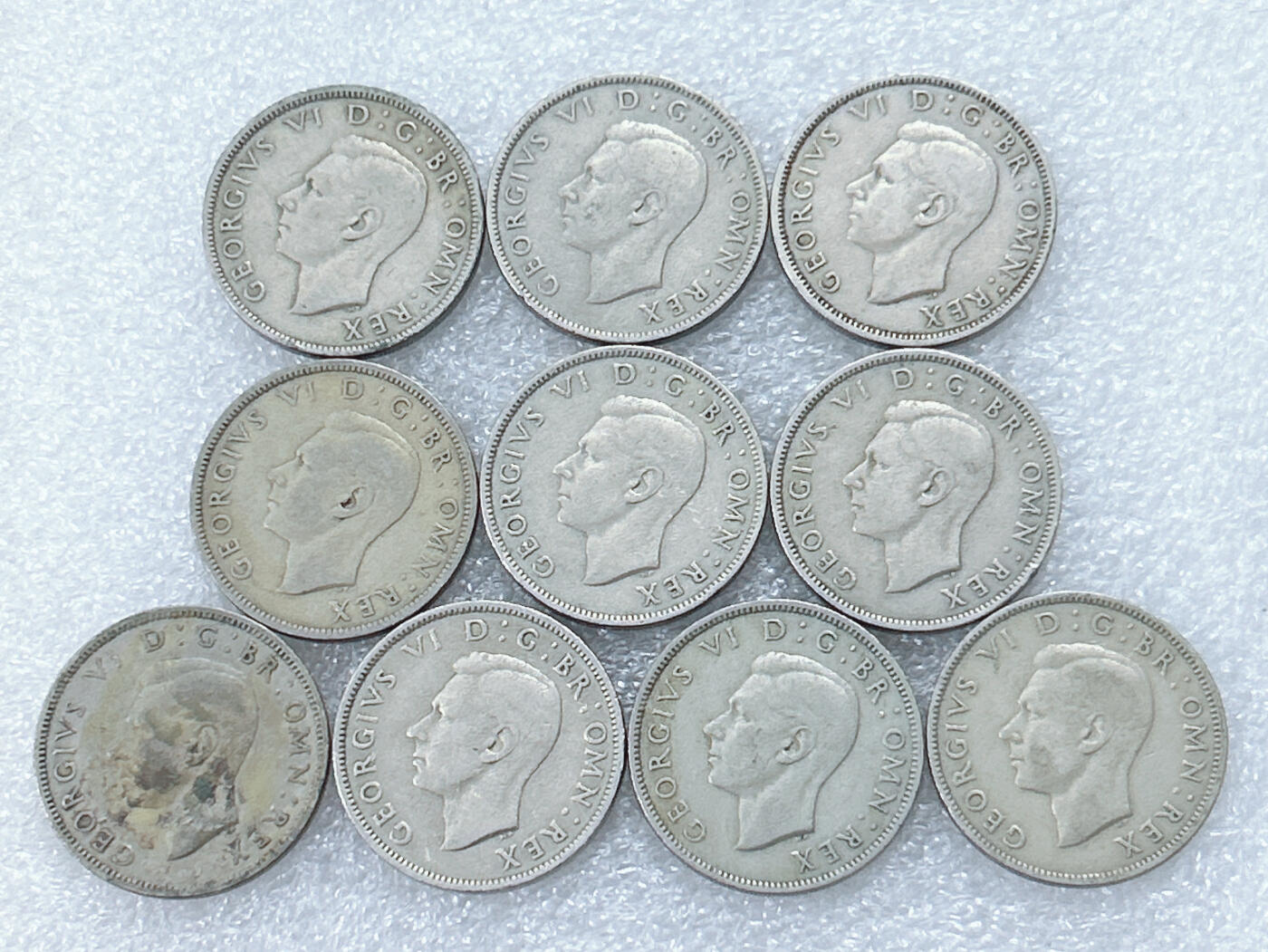 第一海外回流一元起拍收藏 散集专场  第299期 英国乔六2先令硬币 10枚