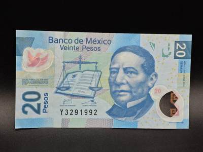 【淘币小摊】实时拍第八百六十四拍   无佣金纸币福利场   年前最后一周 之前的预留小年前全部发出 请更换最新收货地址  - 墨西哥20比索塑料钞【有折】