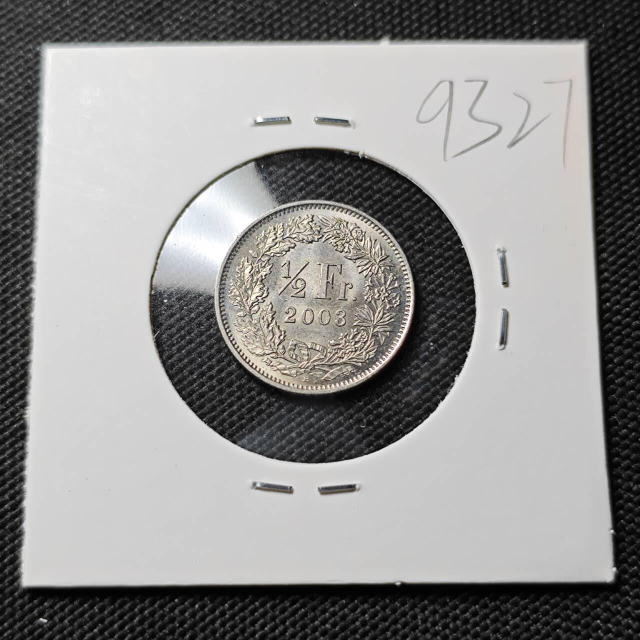 KK钱币收藏小铺  第393期  2月预留时间 周末发货  2003瑞士1/2法郎