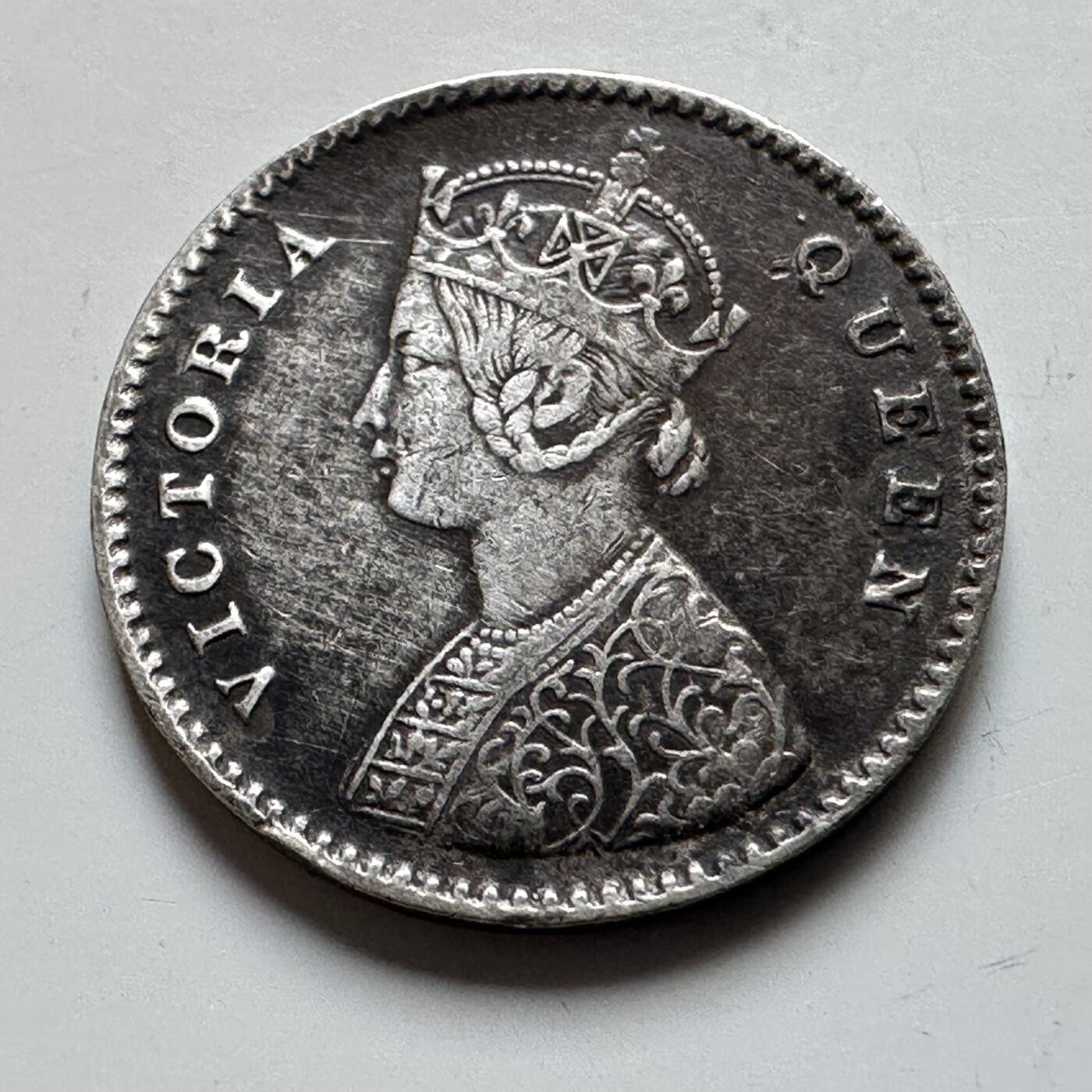 🌹外币初藏🌹🐯2026年第16场 快递将在12号停运 年前需发货的抓紧 ，年后正月十五恢复发货 英属印度1862年2安娜银币 a