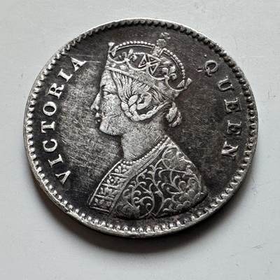 🌹外币初藏🌹🐯2026年第16场 快递将在12号停运 年前需发货的抓紧 ，年后正月十五恢复发货 - 英属印度1862年2安娜银币 a