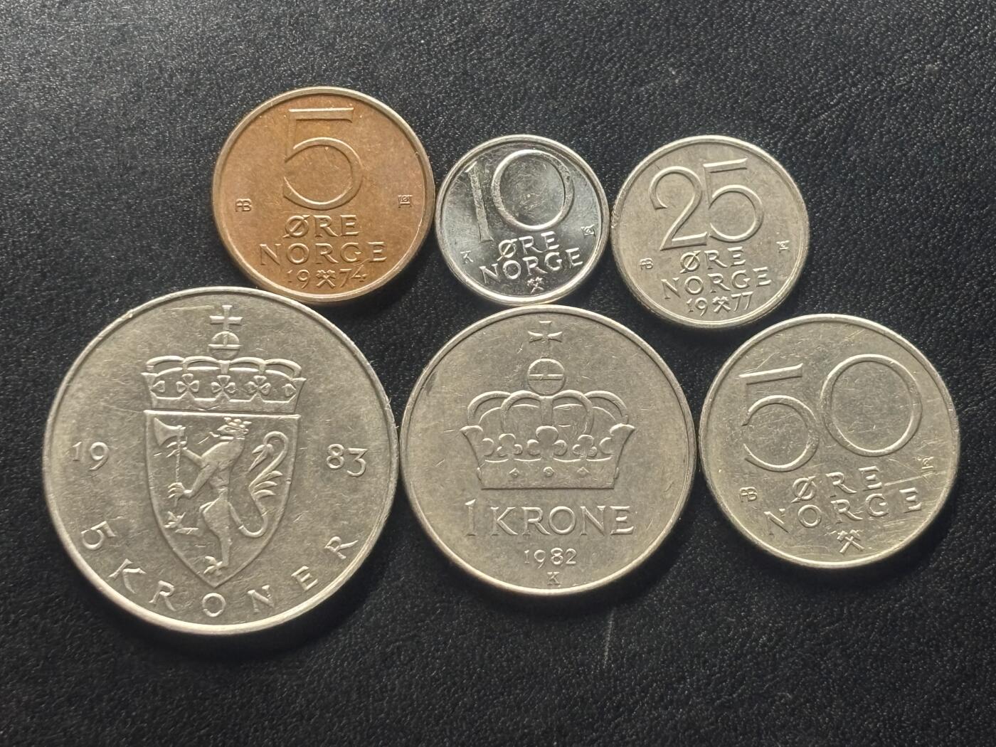 邮泉阁限时拍卖第四十一场（硬币在国外。请付邮费6元。） 挪威6枚