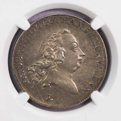 NGC-AU55 1764萨克森阿尔腾堡半泰勒 唯一冠军分 - NGC-AU55 1764萨克森阿尔腾堡半泰勒 唯一冠军分