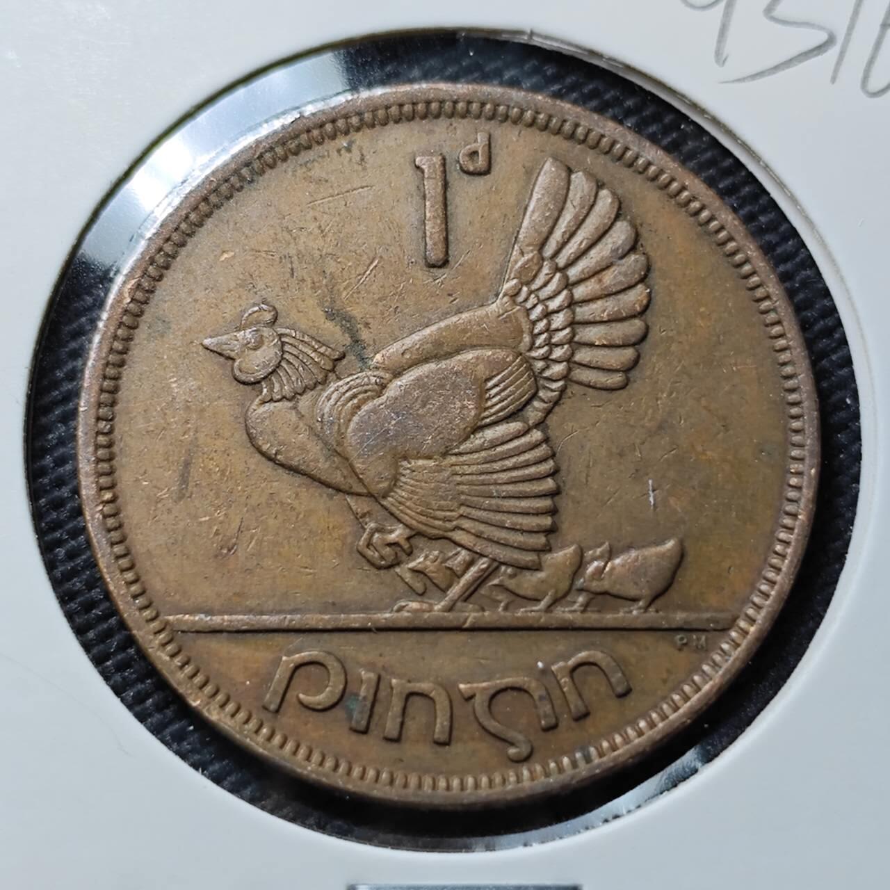 KK钱币收藏小铺  第393期  2月预留时间 周末发货  1942爱尔兰1便士铜币