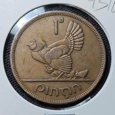 KK钱币收藏小铺  第393期  2月预留时间 周末发货 -  1942爱尔兰1便士铜币