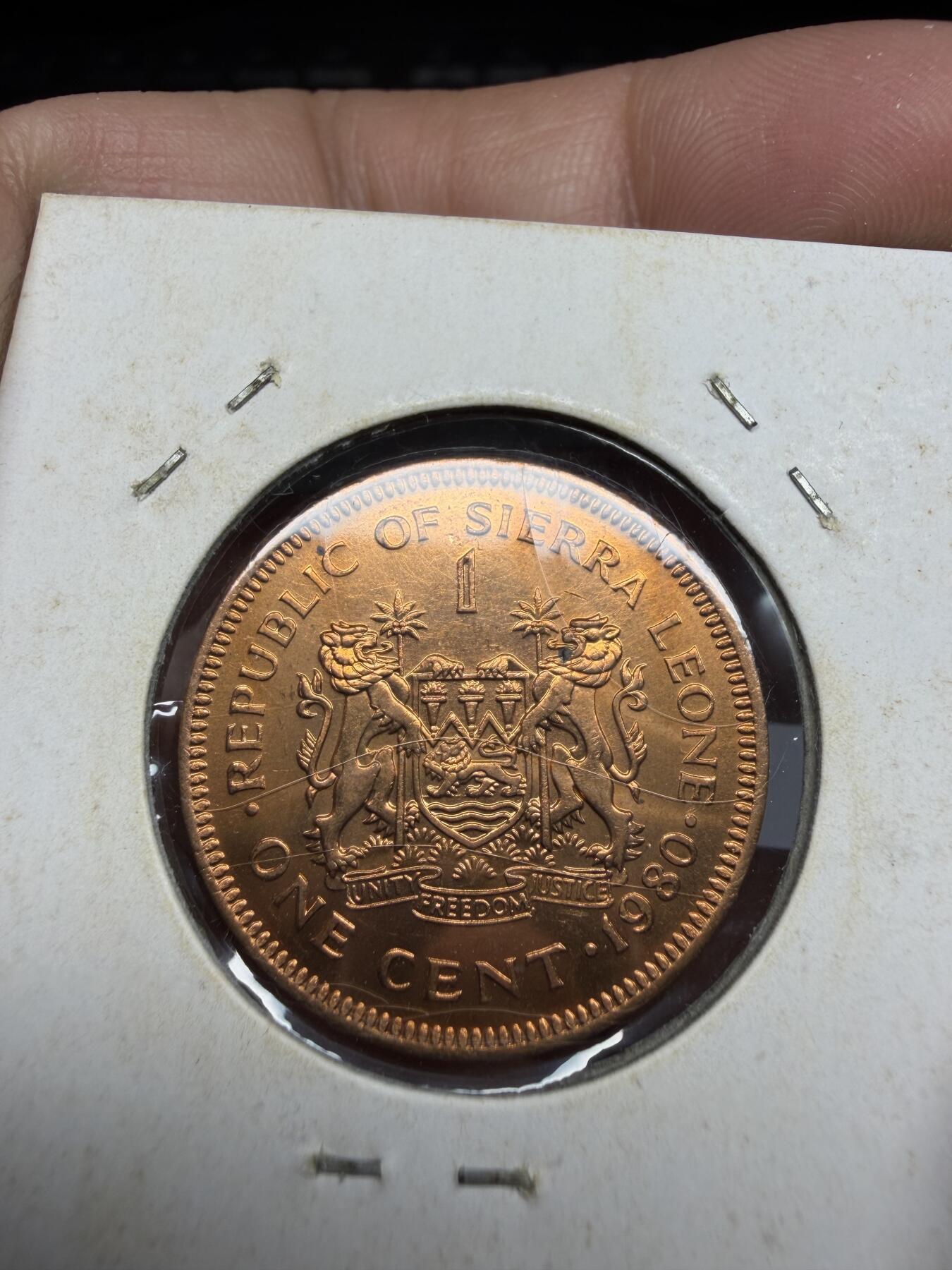 2025年集古藏今外币拍卖第二期-第4场—（总第304拍），可以寄存60天，满160元包邮。 1980年塞拉利昂1分