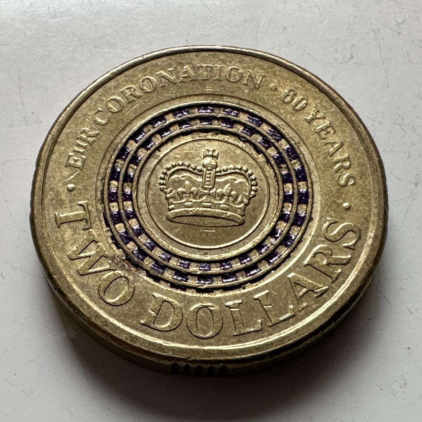 🌹外币初藏🌹🐯2026年第16场 快递将在12号停运 年前需发货的抓紧 ，年后正月十五恢复发货 澳大利亚2013年¥2彩色纪念币