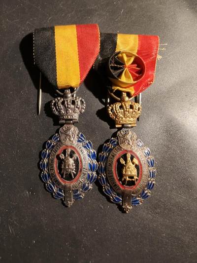 老王徽章第180期 - 比利时金银级劳工奖章一组