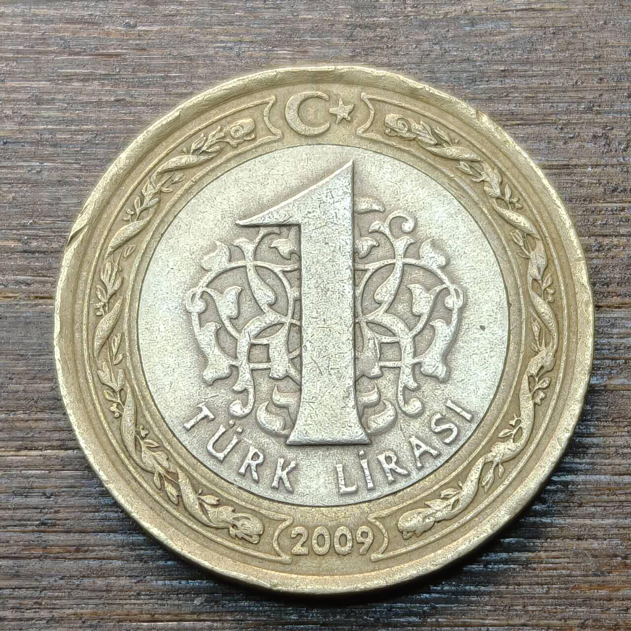 【铜匠收藏】★第146★散币专场 不寄存，30包邮。不满30元，支付5元运费。《接受代拍 代送NGC评级》 27【无寄存】土耳其 2009年 1里拉 国父凯末尔总统 双色币