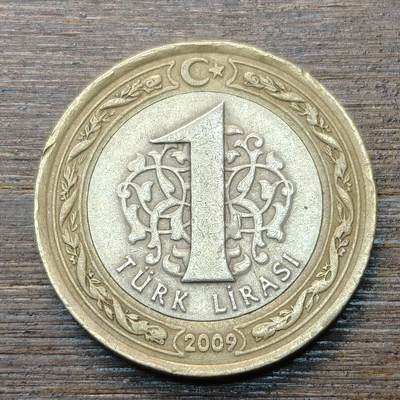 【铜匠收藏】★第146★散币专场 不寄存，30包邮。不满30元，支付5元运费。《接受代拍 代送NGC评级》 - 27【无寄存】土耳其 2009年 1里拉 国父凯末尔总统 双色币