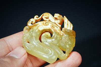 上海都达杂项专场四十七【全场包邮】  古玉玉贵人挂件90-68