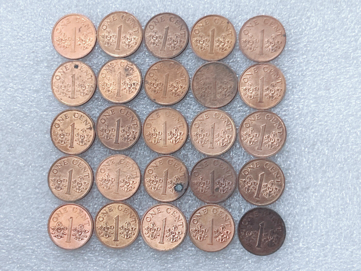 第一海外回流一元起拍收藏 散集专场  第300期 新加坡1分硬币 25枚