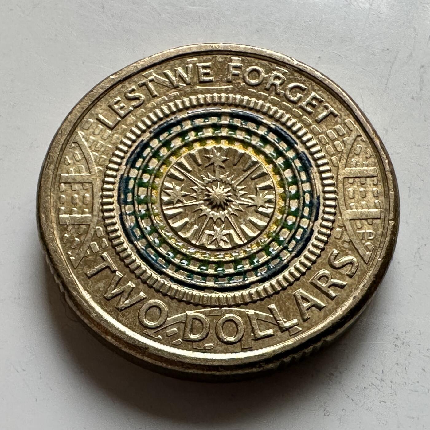 🌹外币初藏🌹🐯2026年第16场 快递将在12号停运 年前需发货的抓紧 ，年后正月十五恢复发货 澳大利亚2017年¥2彩色纪念币 a