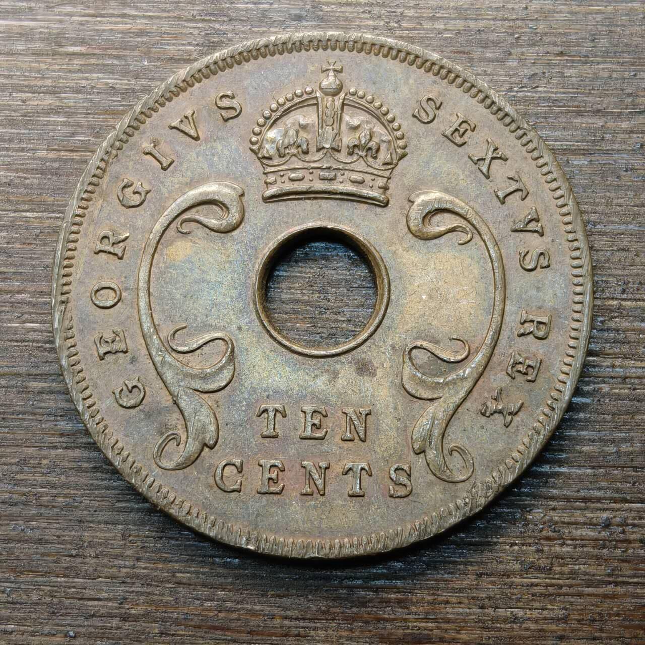 【铜匠收藏】★第146★散币专场 不寄存，30包邮。不满30元，支付5元运费。《接受代拍 代送NGC评级》 32【无寄存】英属东非 1952年10分铜币 