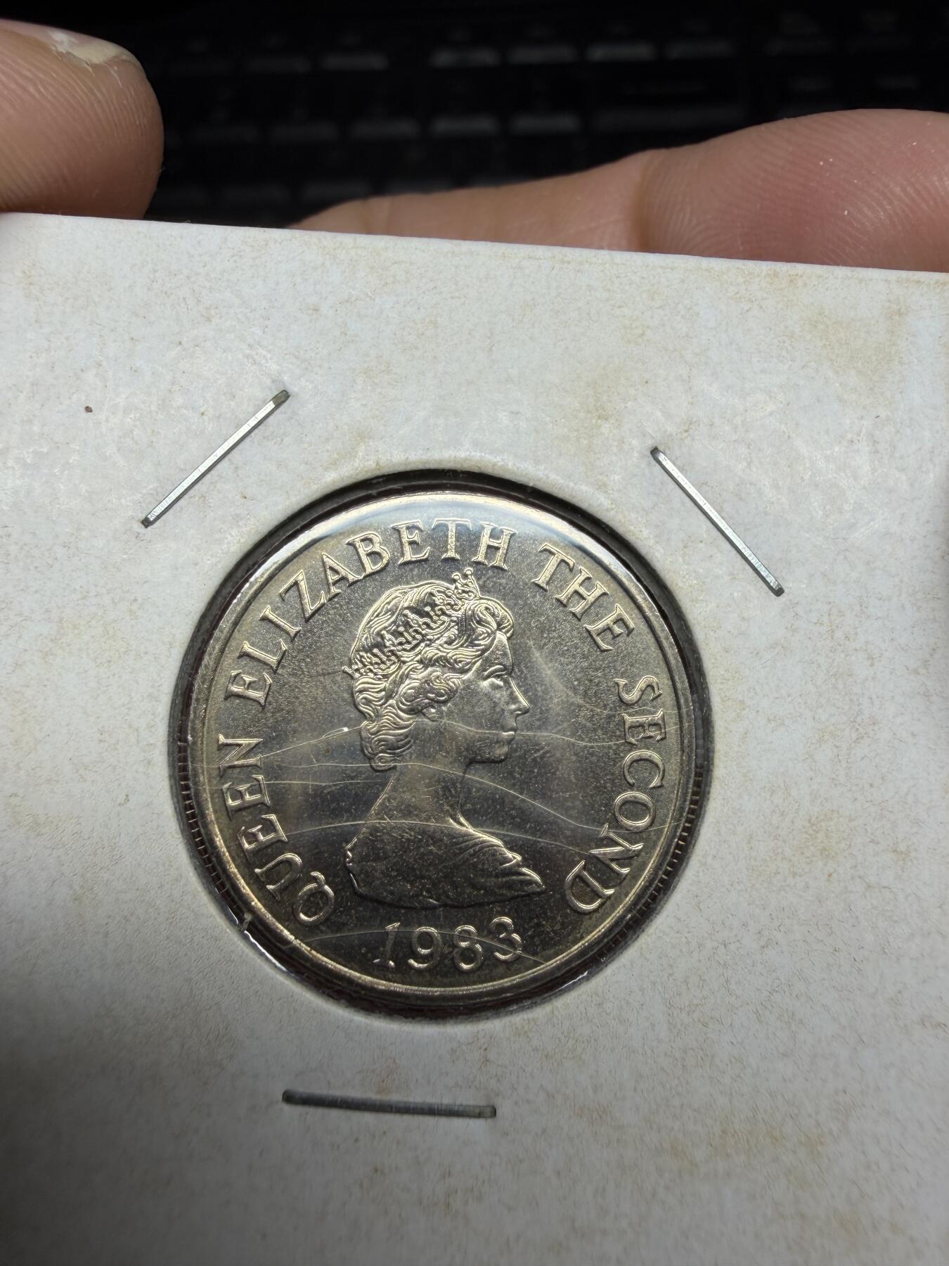 2025年集古藏今外币拍卖第二期-第4场—（总第304拍），可以寄存60天，满160元包邮。 1983年泽西5便士