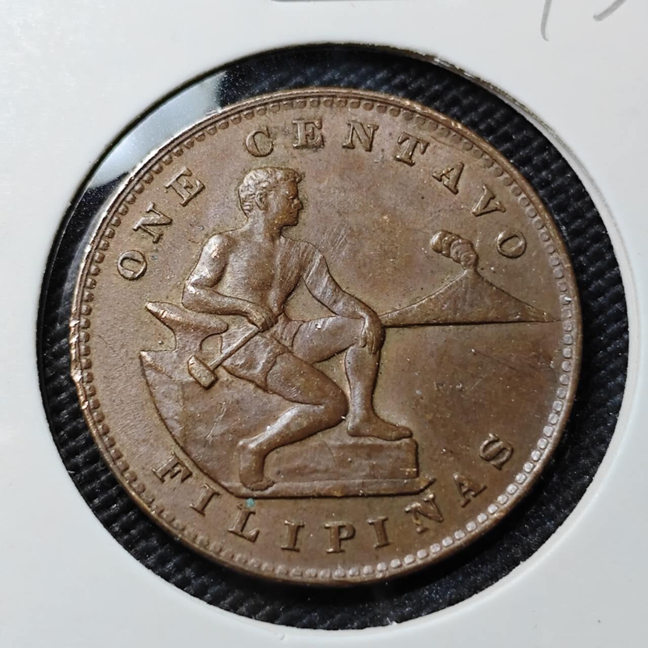 KK钱币收藏小铺  第393期  2月预留时间 周末发货  美属菲律宾1分铜币