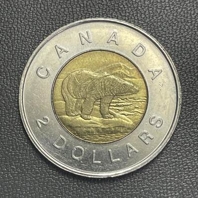 回流0207 - 加拿大1996年2加元双金属币 北极熊