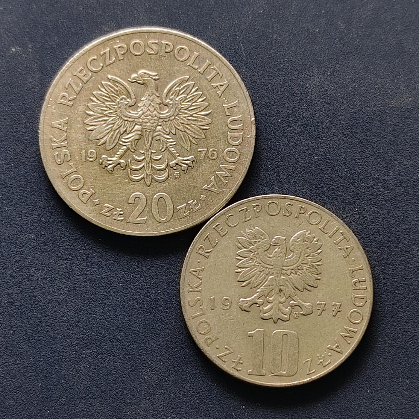 【全场包邮】纯粹捡漏拍500场-持续更新中 波兰1976-1977年英雄人物2枚一组