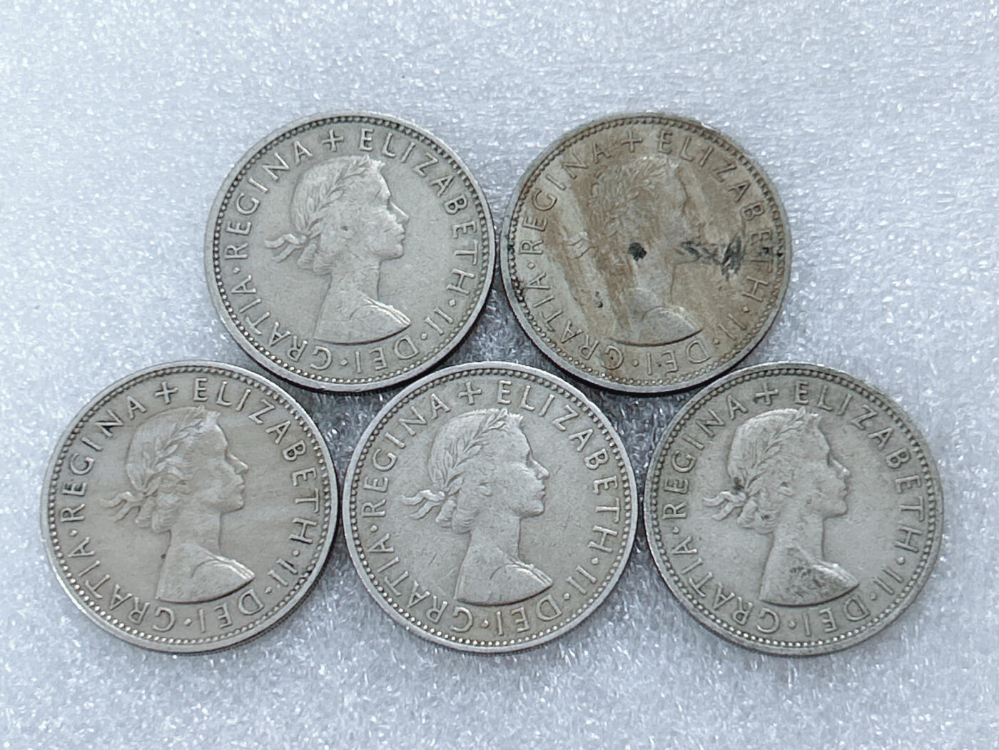 第一海外回流一元起拍收藏 散集专场  第299期 英国2先令硬币 5枚