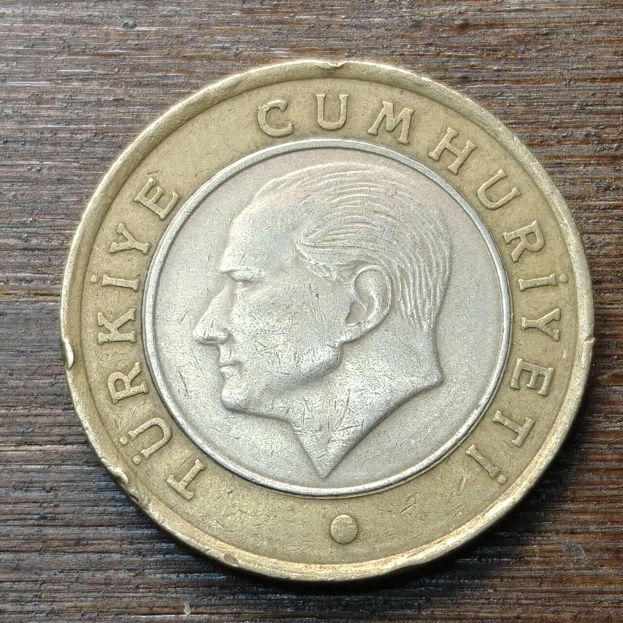 【铜匠收藏】★第146★散币专场 不寄存，30包邮。不满30元，支付5元运费。《接受代拍 代送NGC评级》 27【无寄存】土耳其 2009年 1里拉 国父凯末尔总统 双色币