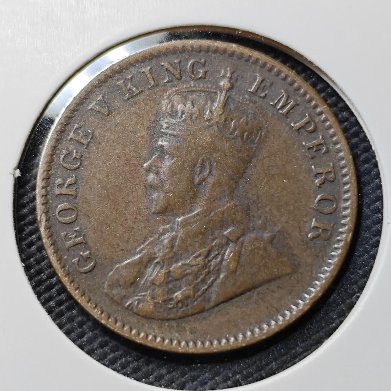 KK钱币收藏小铺  第393期  2月预留时间 周末发货  1935英属印度1/4安娜