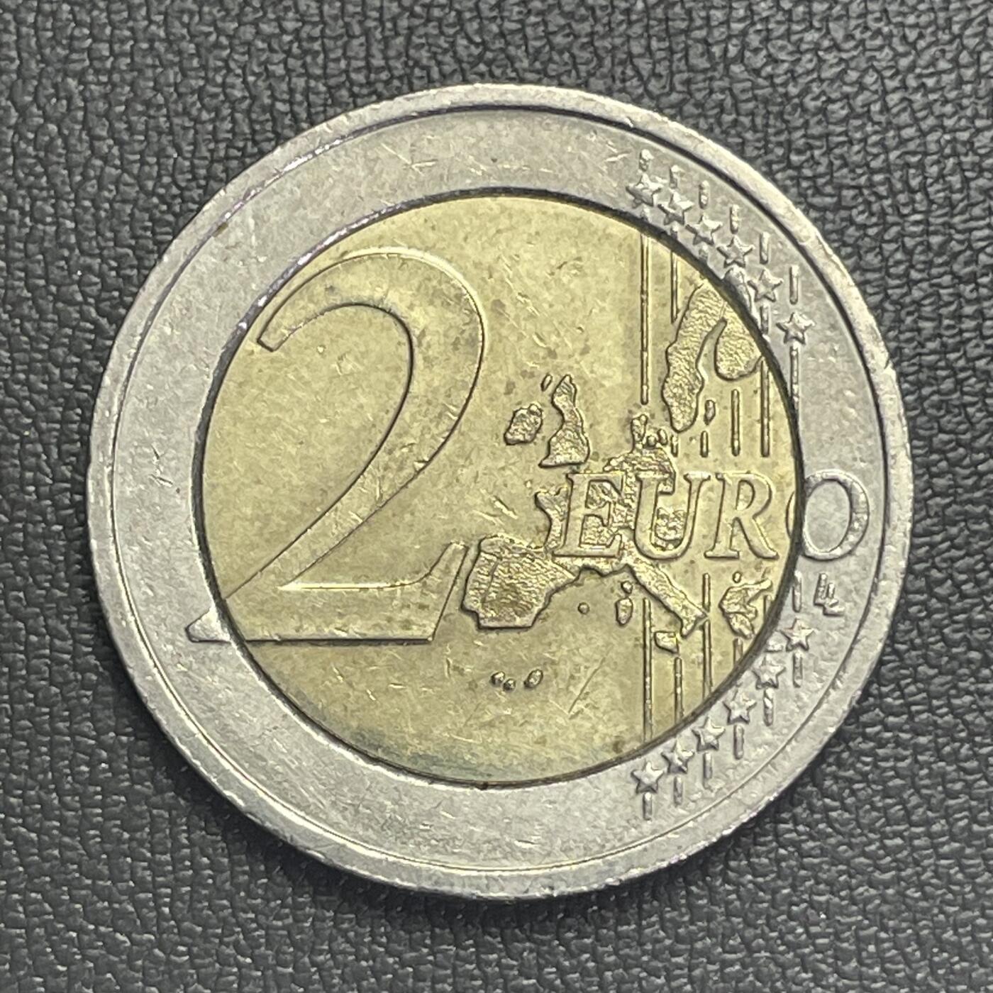 回流0207 奥地利2002年2欧元双色币 诺贝尔和平奖得主贝莎·冯·苏特纳