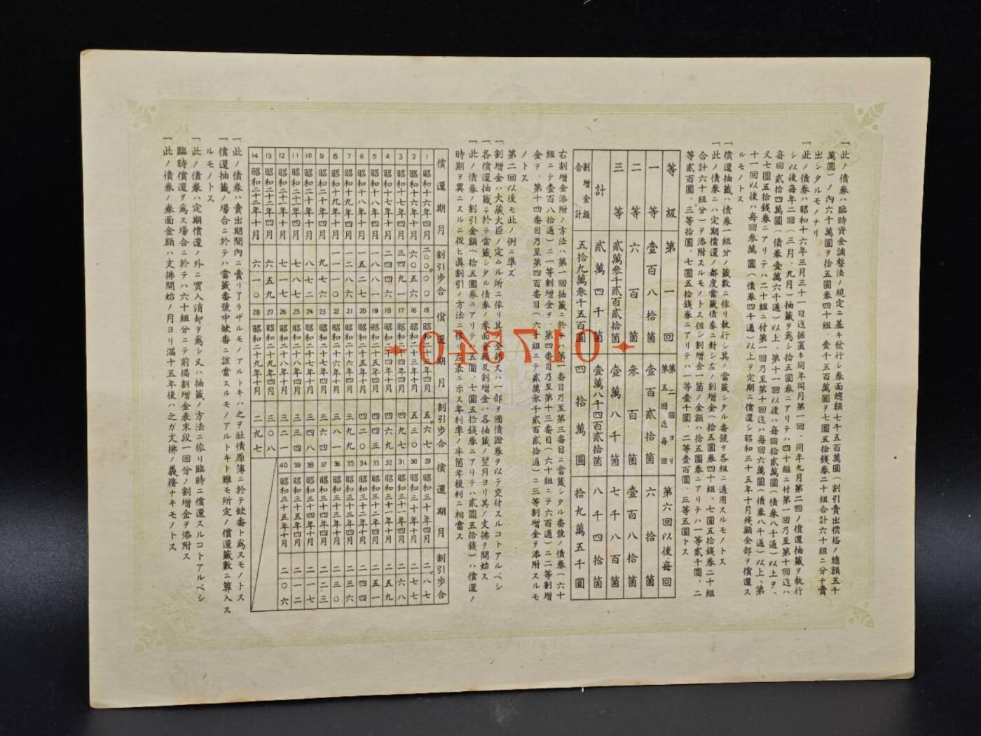 【淘币小摊】实时拍第八百六十四拍   无佣金纸币福利场   年前最后一周 之前的预留小年前全部发出 请更换最新收货地址  日本金拾五圆债券【有折】