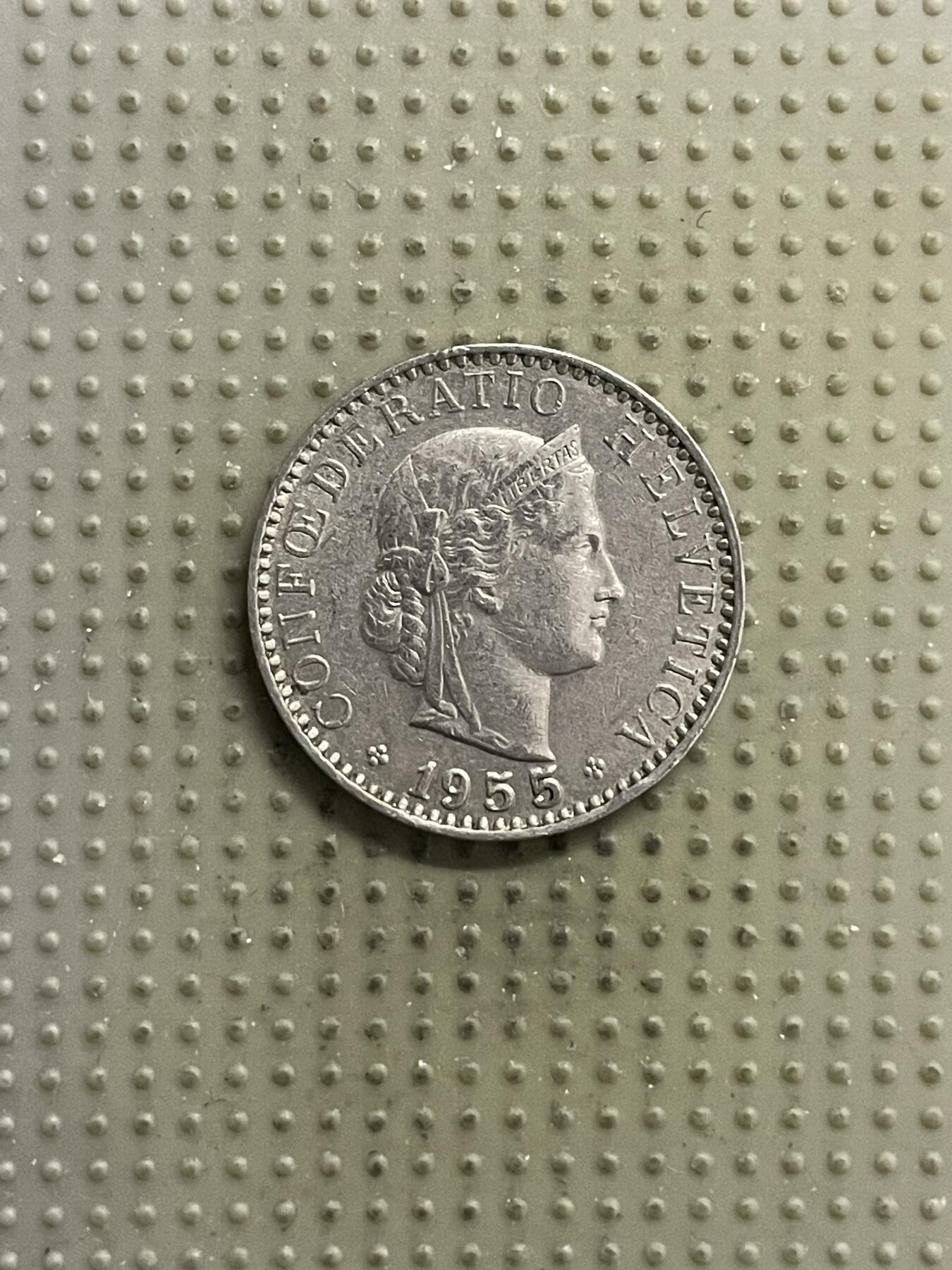 2026年第22场各国散币拍卖（总第172场） 瑞士1955年20生丁