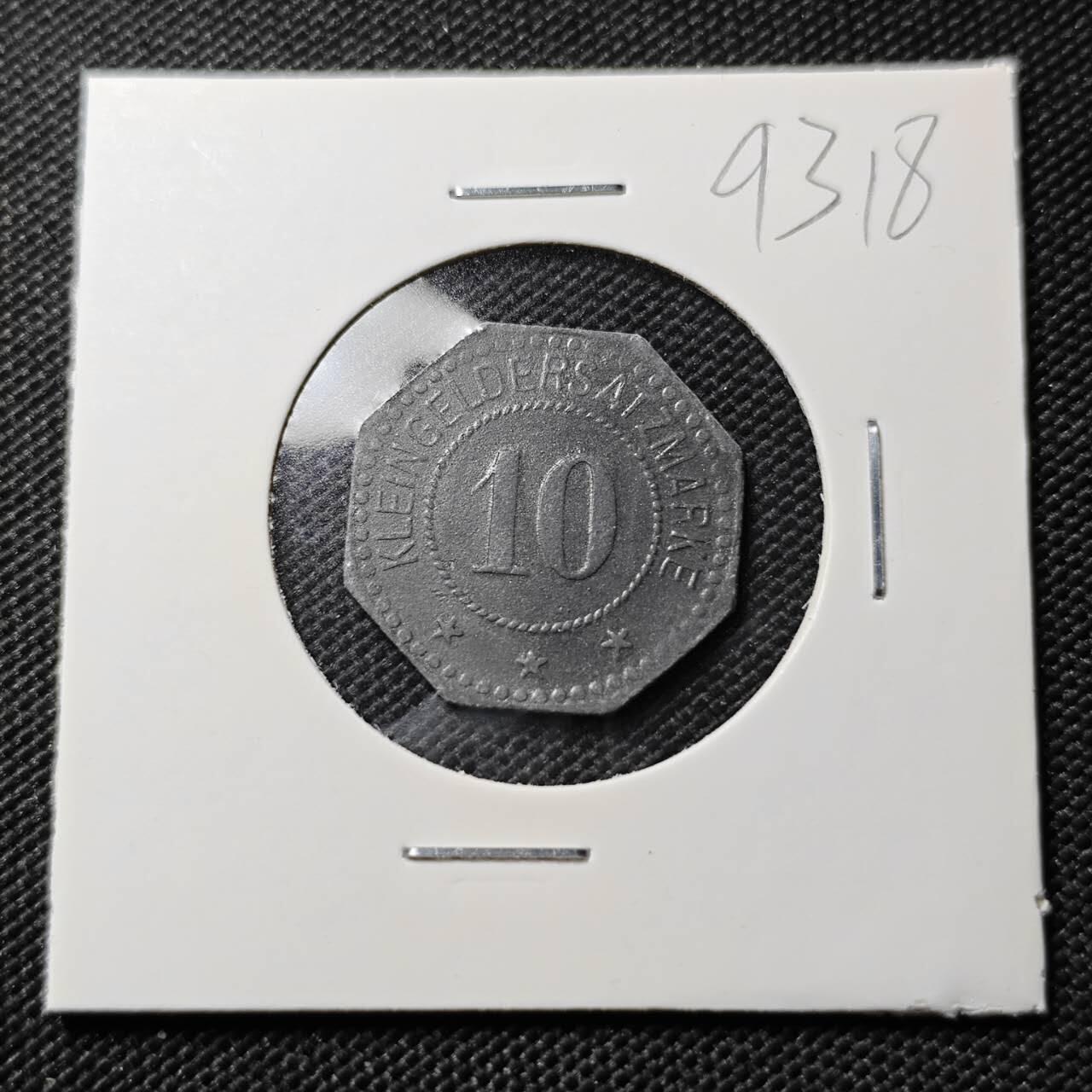 KK钱币收藏小铺  第393期  2月预留时间 周末发货  德紧10芬尼代币