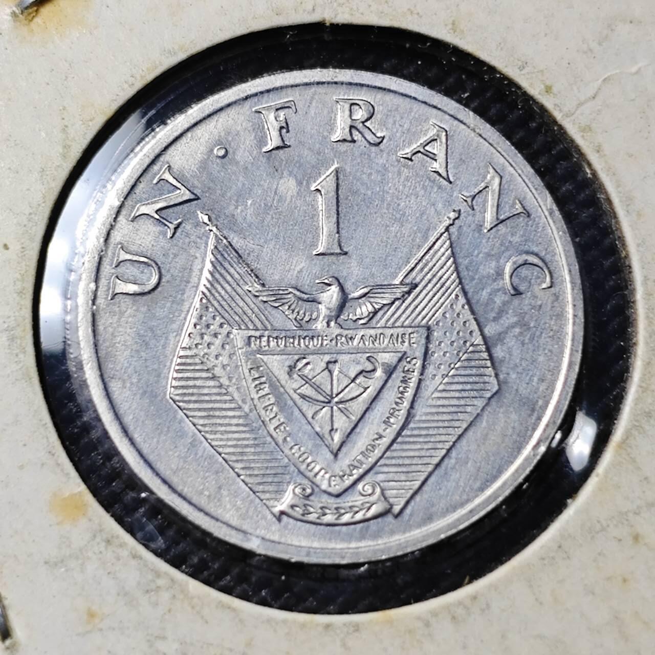 KK钱币收藏小铺  第393期  2月预留时间 周末发货  1969卢旺达1法郎