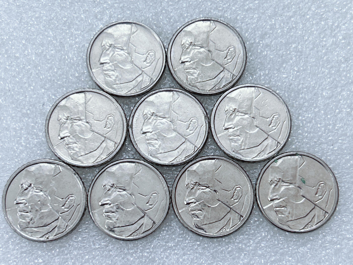 第一海外回流一元起拍收藏 散集专场  第300期 比利时50法郎硬币 9枚