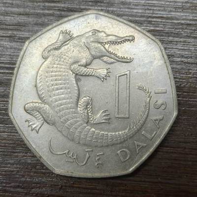 【本场4.12号发货】★第145★散币专场 不寄存，30包邮。不满30元，支付5元运费。《接受代拍 代送NGC评级》 - 91【无寄存】1987年 冈比亚 1达拉西 