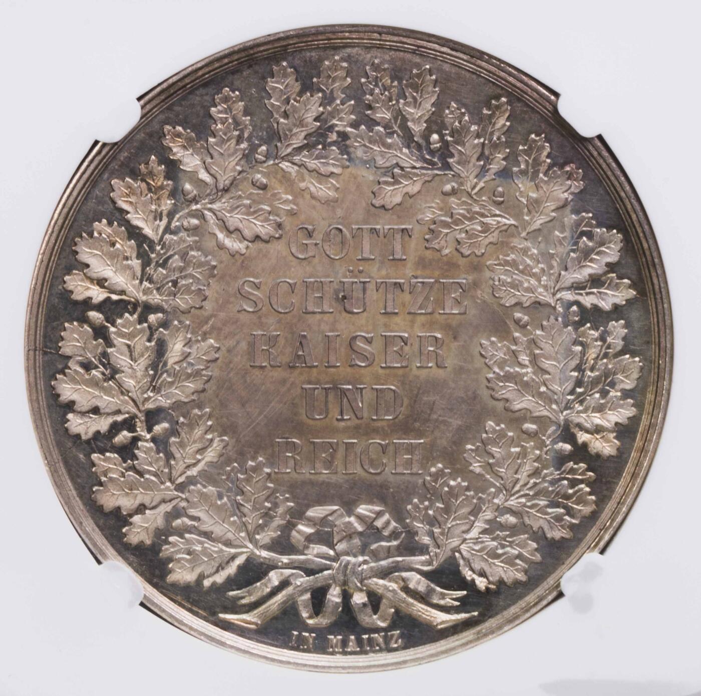 NGC-MS62 1860德国法兰克福2泰勒银样 唯一亚军