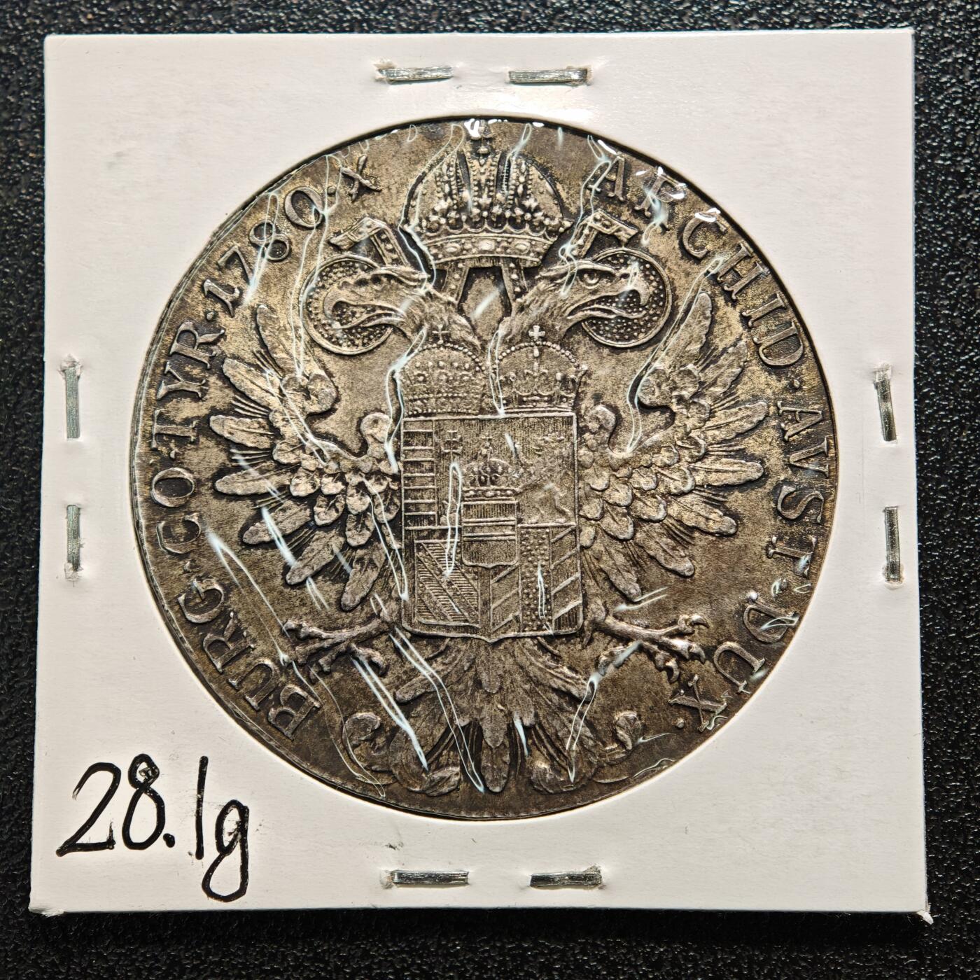 【德藏】世界币章拍卖第164期（拍品征集中~欢迎藏友联系） 老藏家集藏系列之-奥匈帝国特蕾莎泰勒银币(大奶妈) 重约：28.1g 入册20余年·附有当年购入价